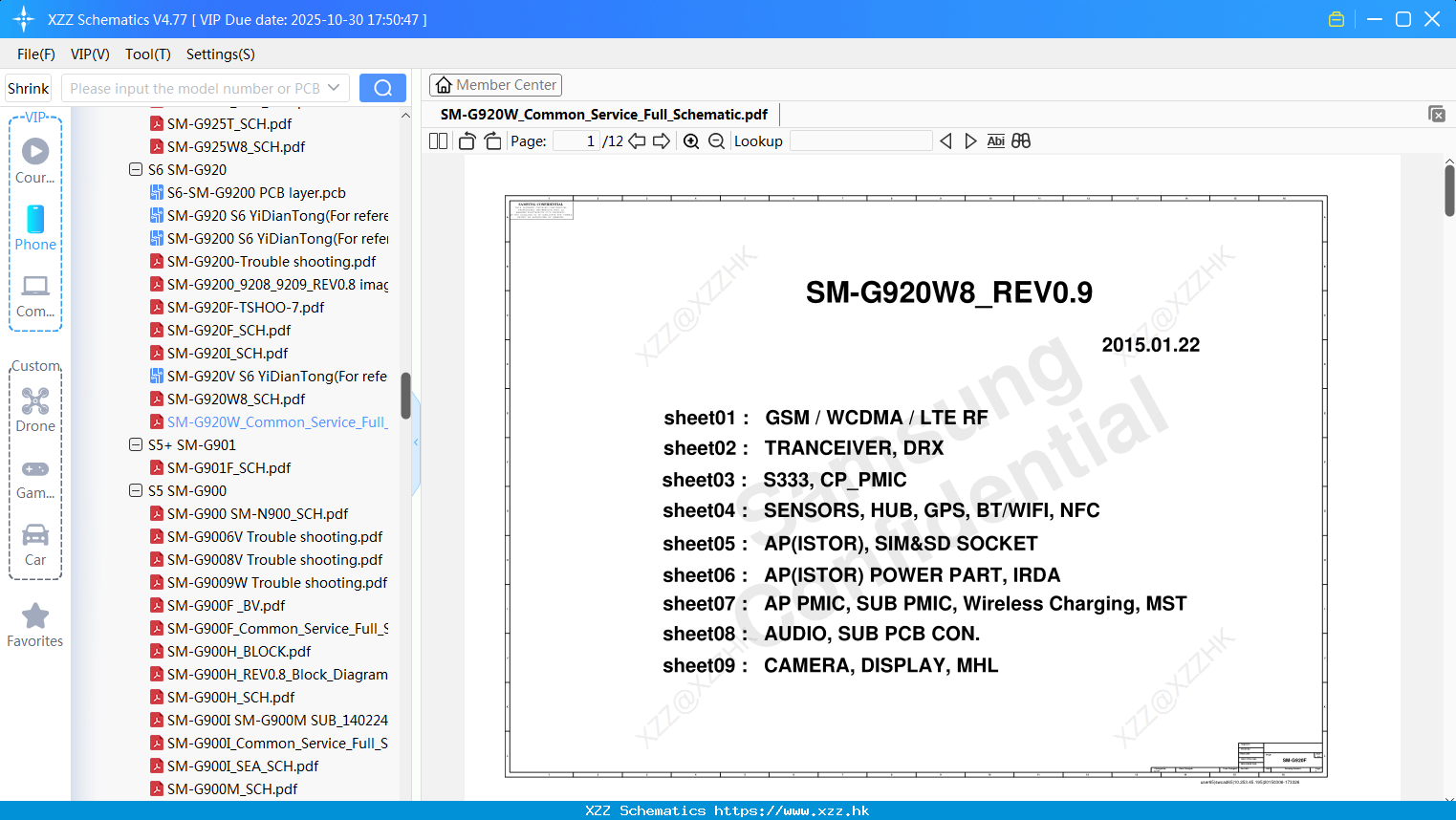 Samsung SM-G920W_Common_Service_Full_Schematic